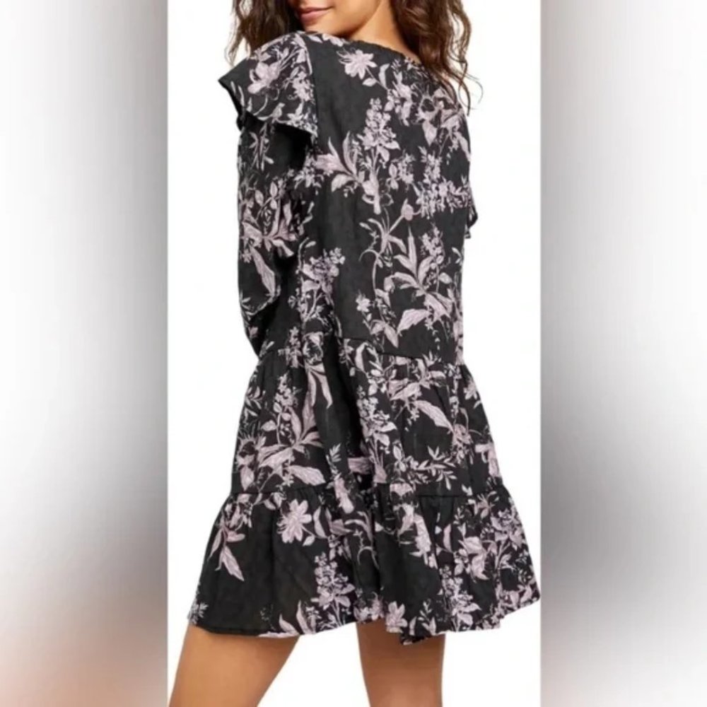 Free People Small Sunbaked Floral Ruffled Swing Dress